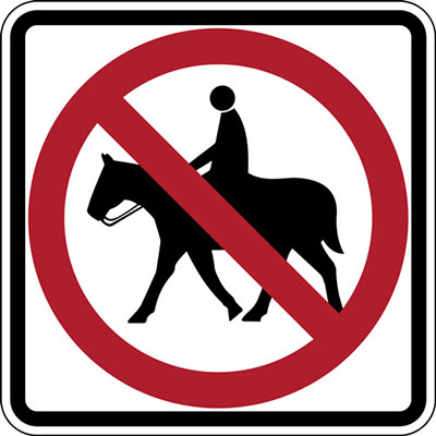  No Horseriding 